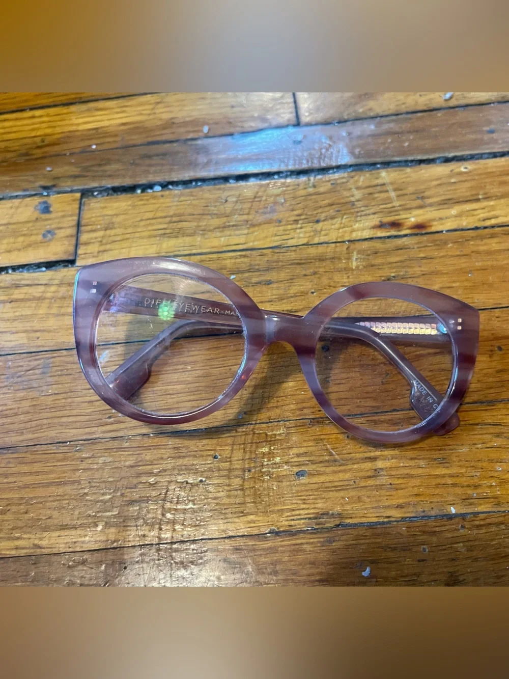 DIFF Blue Light Bloacking Round Pink Women’s Fashion Glasses